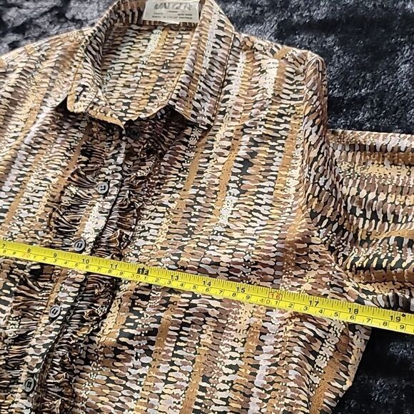 Vintage Jaeger Long Sleeve Ruffle Pleated  Skirt Suit - Picture 11 of 12